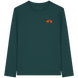 The Encounter — Boar & Hunter & Dog Silhouette Organic T-Shirt - Organic Longsleeve T-Shirt