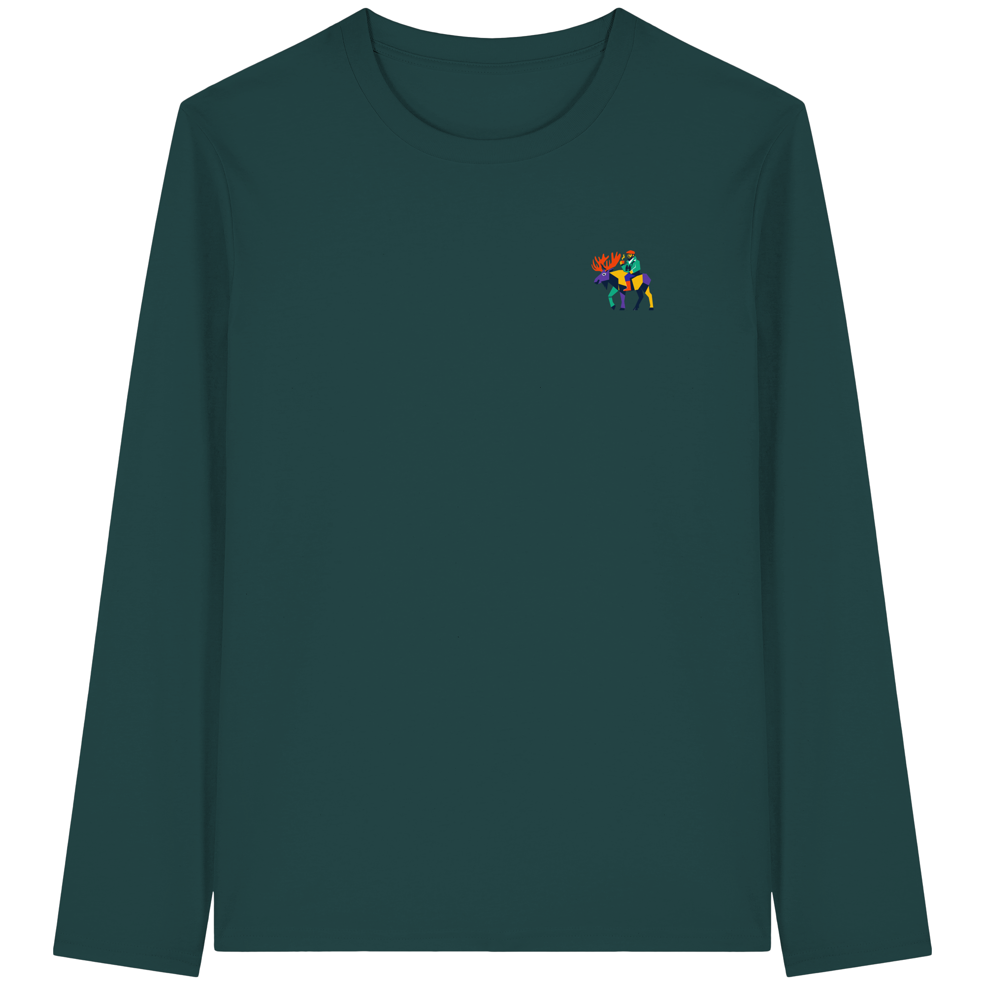 Moose Commute — Minimalist Collection Organic T-Shirt - Organic Longsleeve T-Shirt