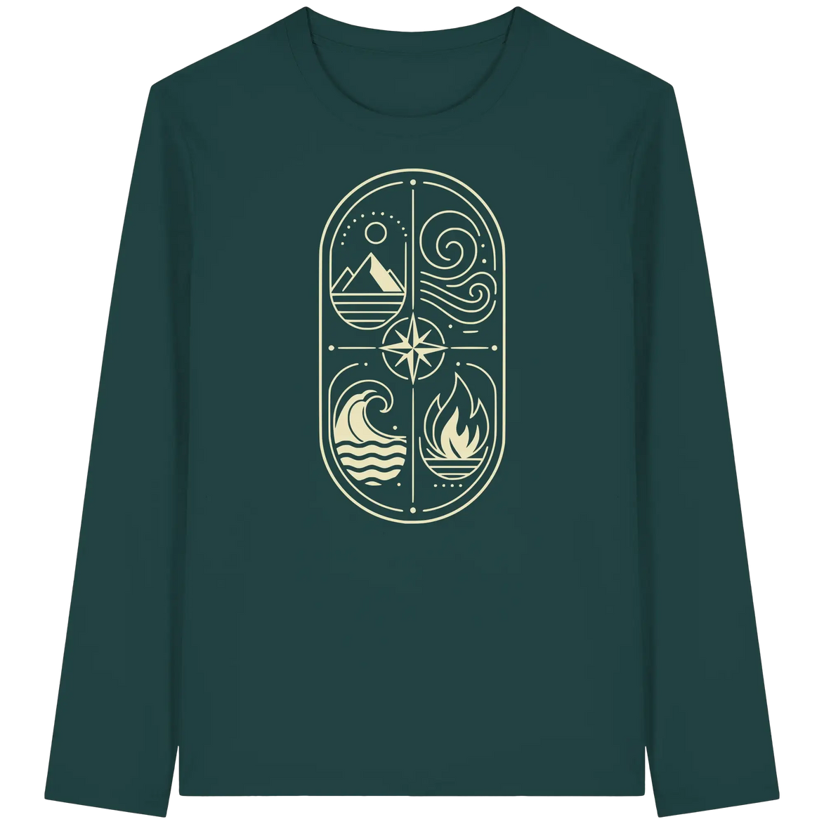 The Four Elements – Nature in Balance 1.0 - Organic Longsleeve T-Shirt
