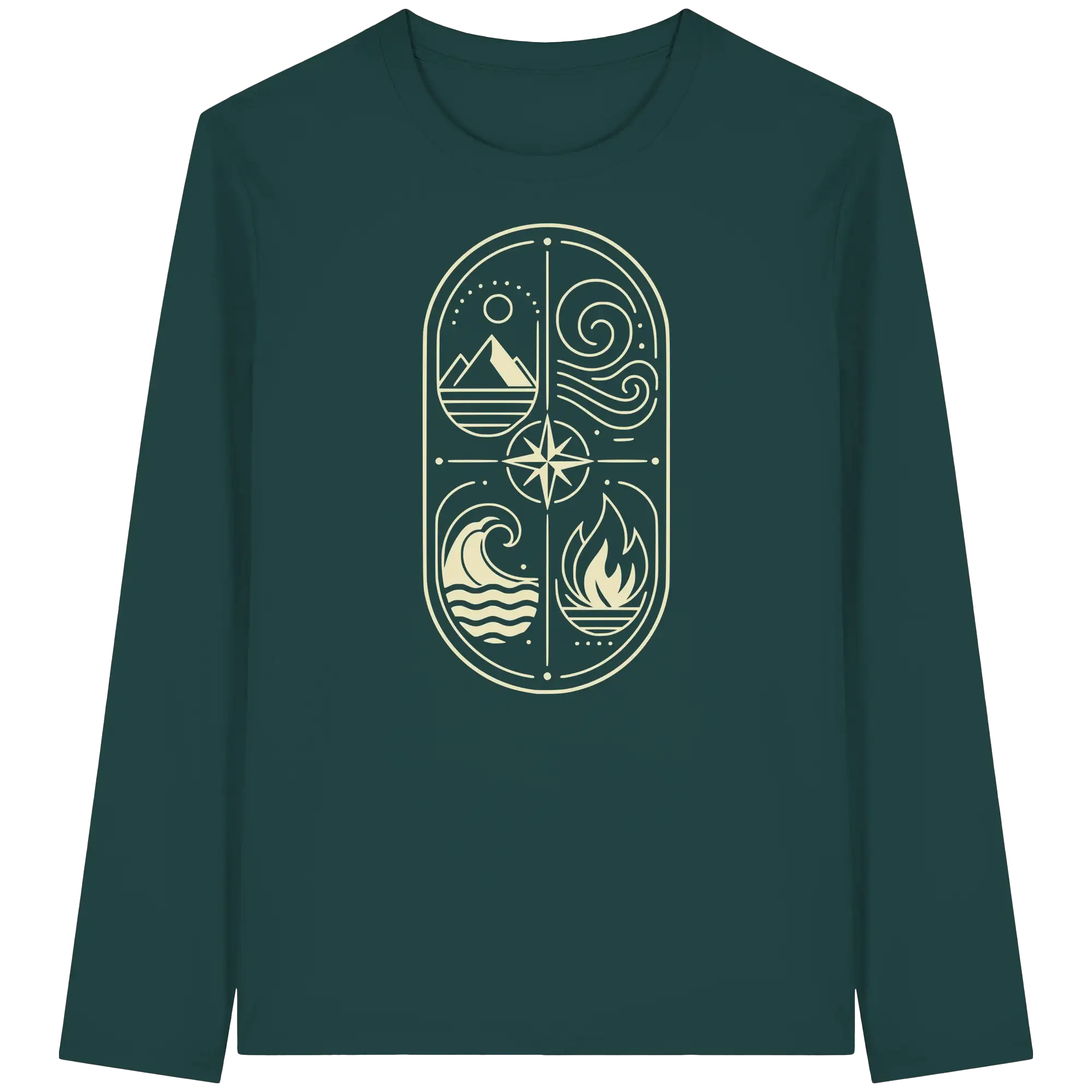 The Four Elements – Nature in Balance 1.0 - Organic Longsleeve T-Shirt