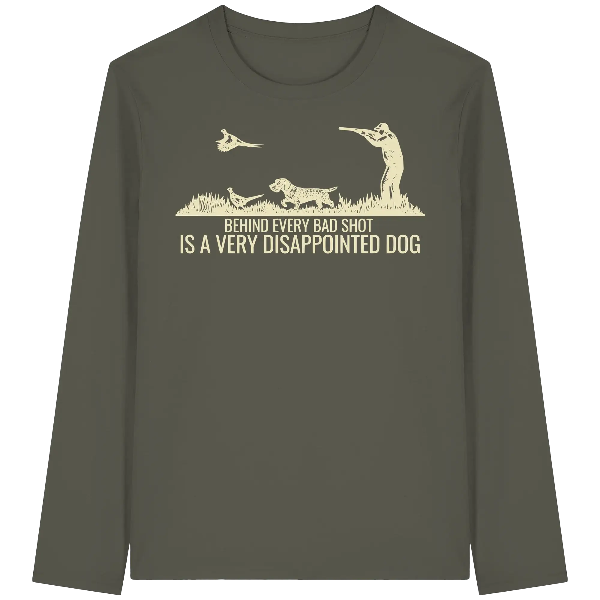 Wirehaired Dachshund – Behind Every Bad Shot Is A Very Disappointed Dog - Organic Longsleeve T-Shirt