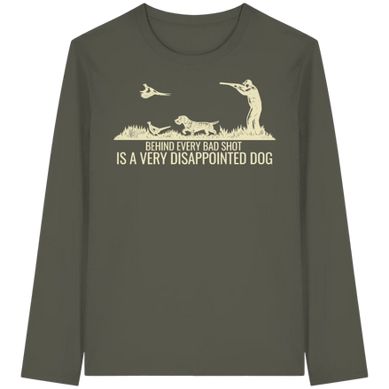 Wirehaired Dachshund – Behind Every Bad Shot Is A Very Disappointed Dog - Organic Longsleeve T-Shirt