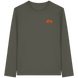 The Encounter — Boar & Hunter & Dog Silhouette Organic T-Shirt - Organic Longsleeve T-Shirt