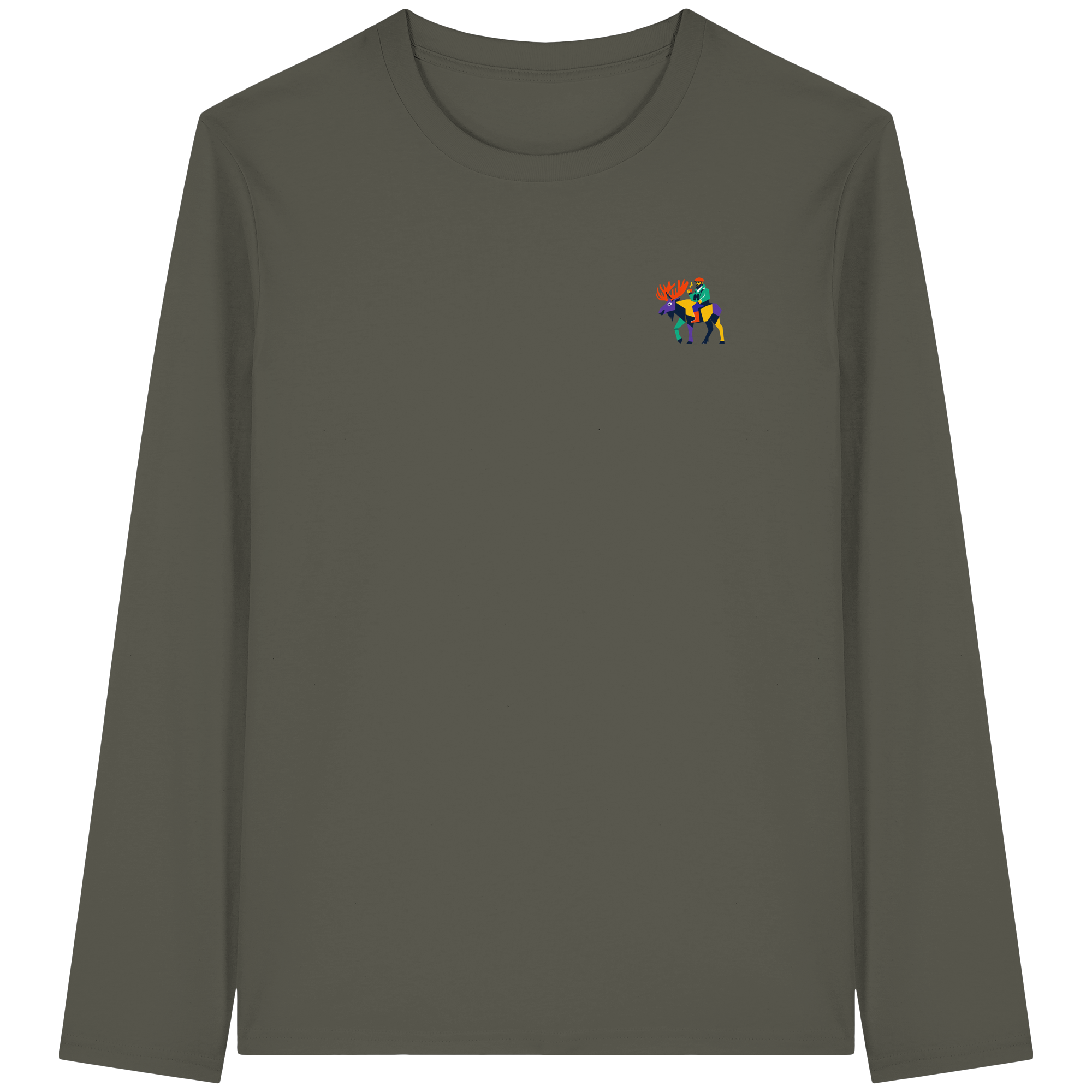 Moose Commute — Minimalist Collection Organic T-Shirt - Organic Longsleeve T-Shirt