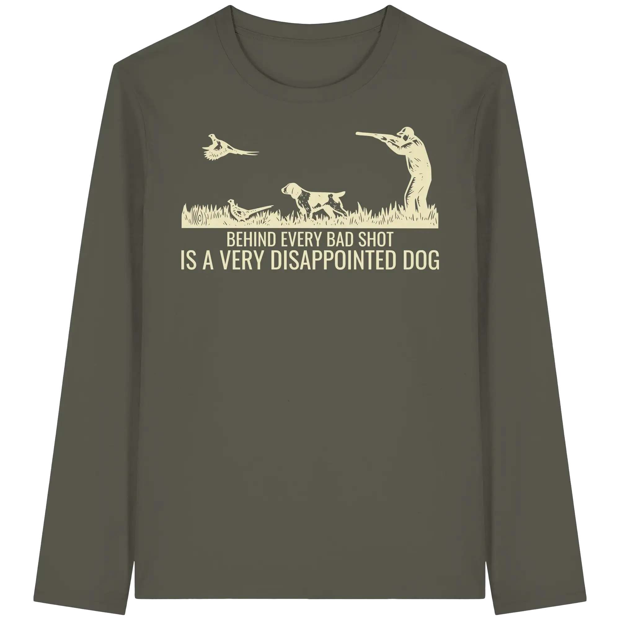 Münsterländer – Behind Every Bad Shot Is A Very Disappointed Dog Kopie - Organic Longsleeve T-Shirt