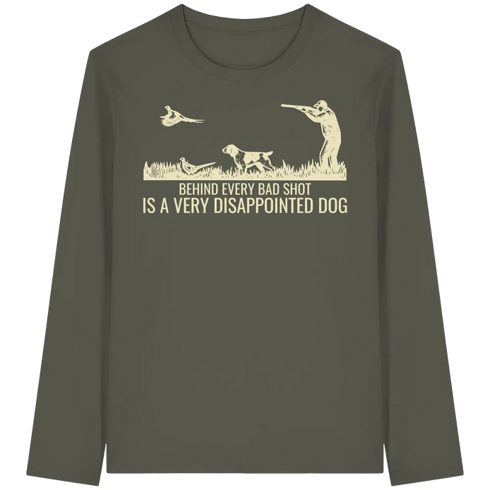 Münsterländer – Behind Every Bad Shot Is A Very Disappointed Dog Kopie - Organic Longsleeve T-Shirt