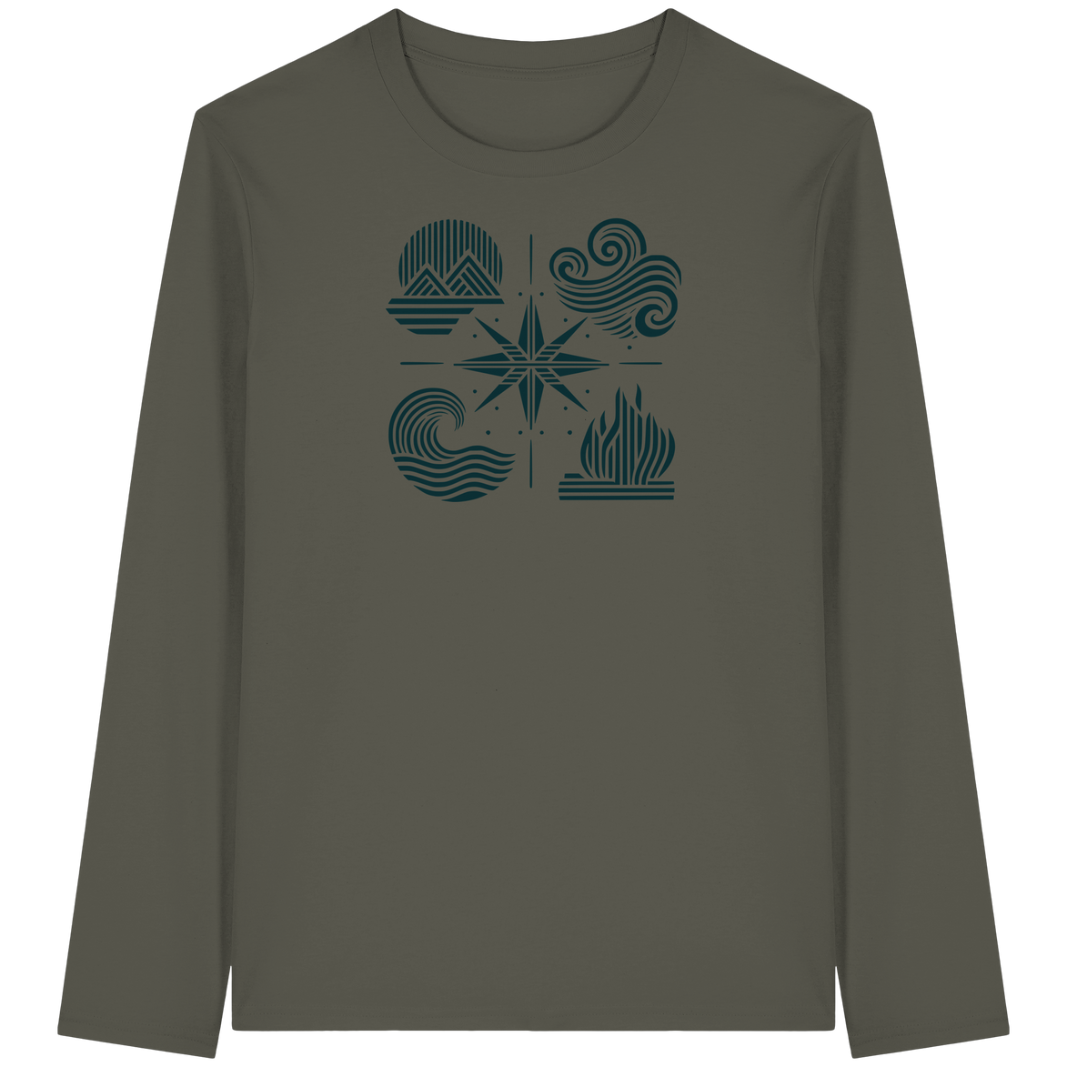 The Four Elements – Nature in Balance 2.0 Kopie - Organic Longsleeve T-Shirt