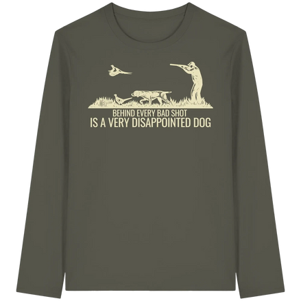 Deutsch Kurzhaar – Hinter jedem schlechten Schuss steht ein sehr enttäuschter Hund – Bio Langarm-T-Shirt