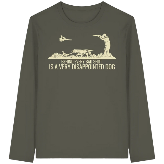 Deutsch Kurzhaar – Hinter jedem schlechten Schuss steht ein sehr enttäuschter Hund – Bio Langarm-T-Shirt