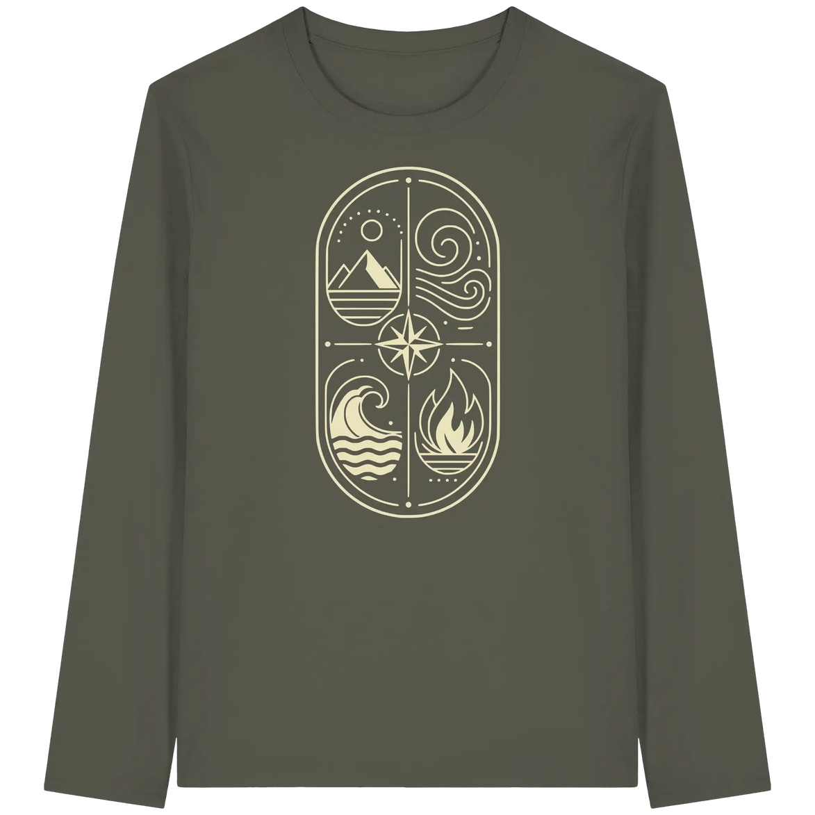 The Four Elements – Nature in Balance 1.0 - Organic Longsleeve T-Shirt