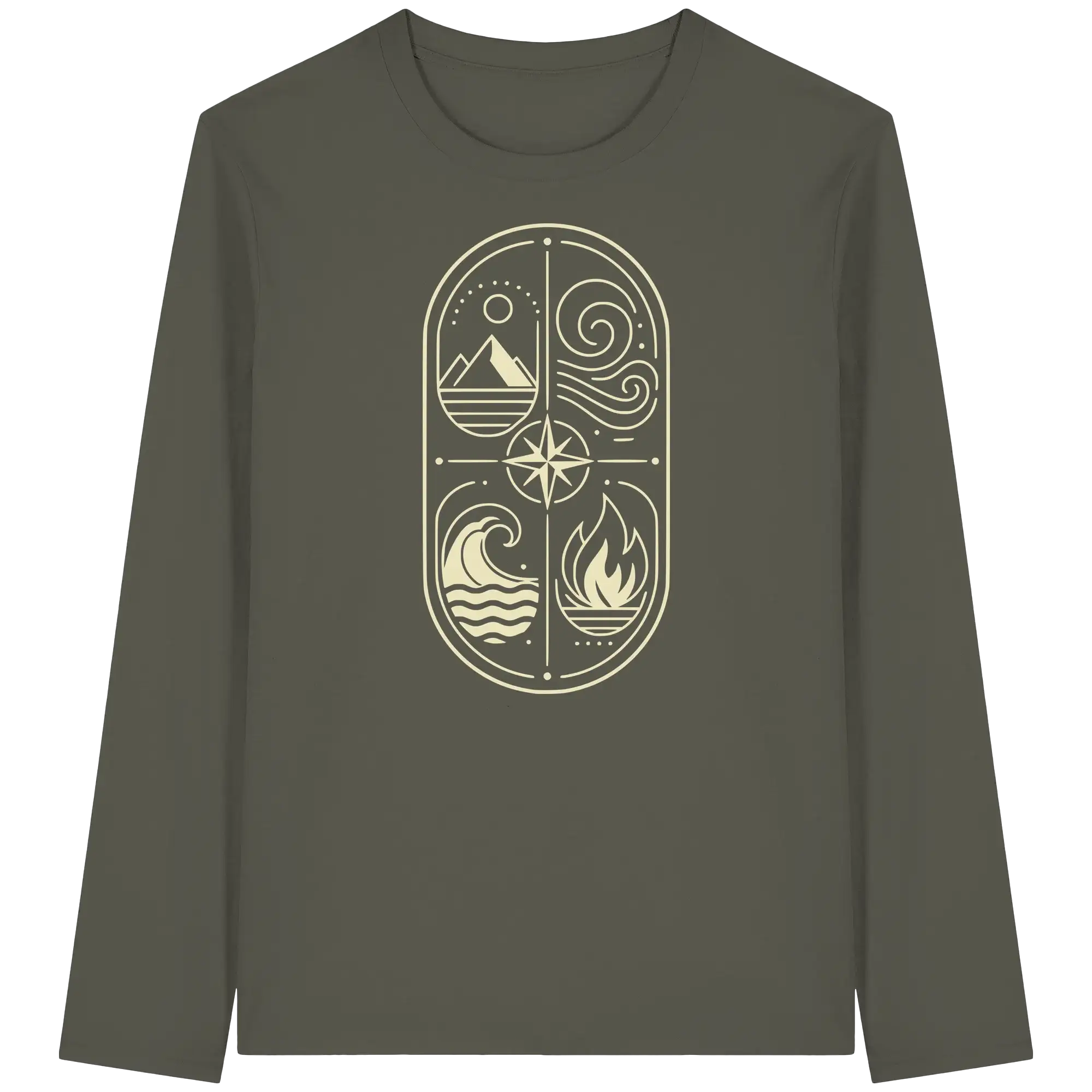The Four Elements – Nature in Balance 1.0 - Organic Longsleeve T-Shirt