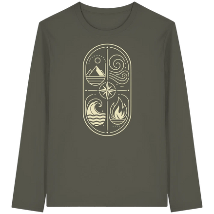 Die vier Elemente – Natur im Gleichgewicht 1.0 – Bio-Langarm-T-Shirt