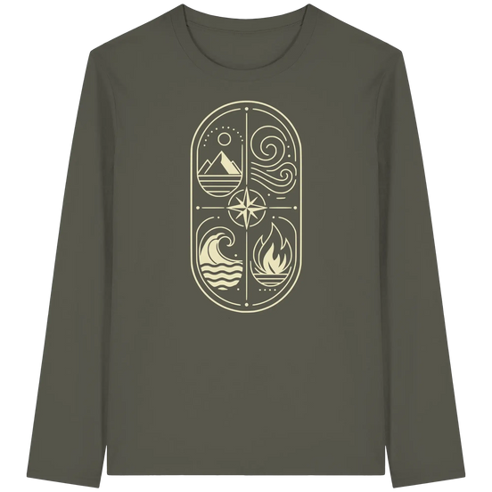 The Four Elements – Nature in Balance 1.0 - Organic Longsleeve T-Shirt