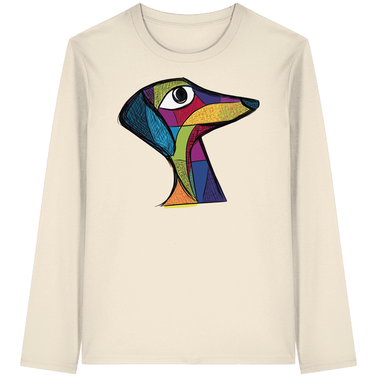 Rainbow Dackel - T-shirt bio à manches longues