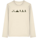 Minimalist Camping Apparel – Canoe, Peaks & Campfire - Organic Longsleeve T-Shirt