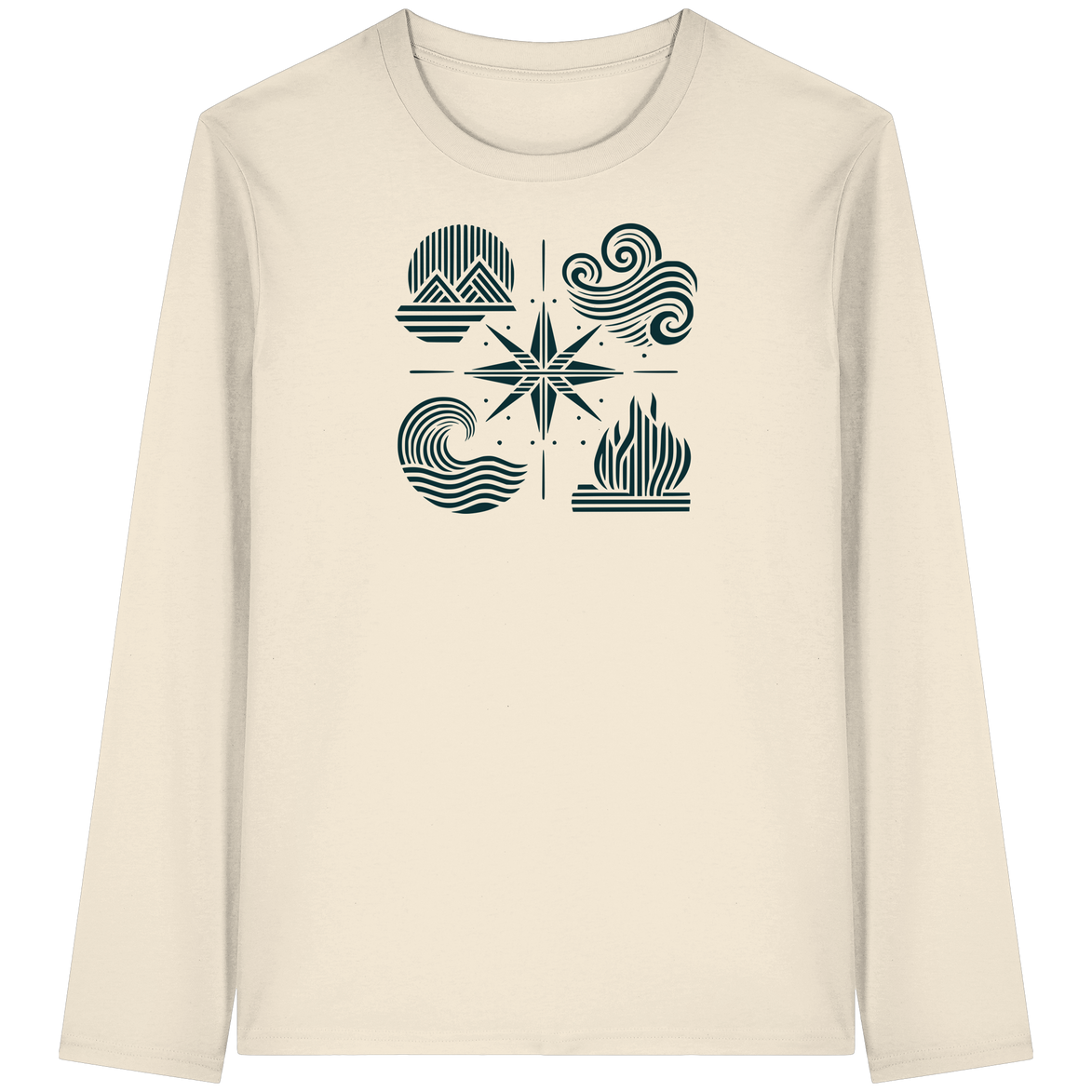 The Four Elements – Nature in Balance 2.0 Kopie - Organic Longsleeve T-Shirt