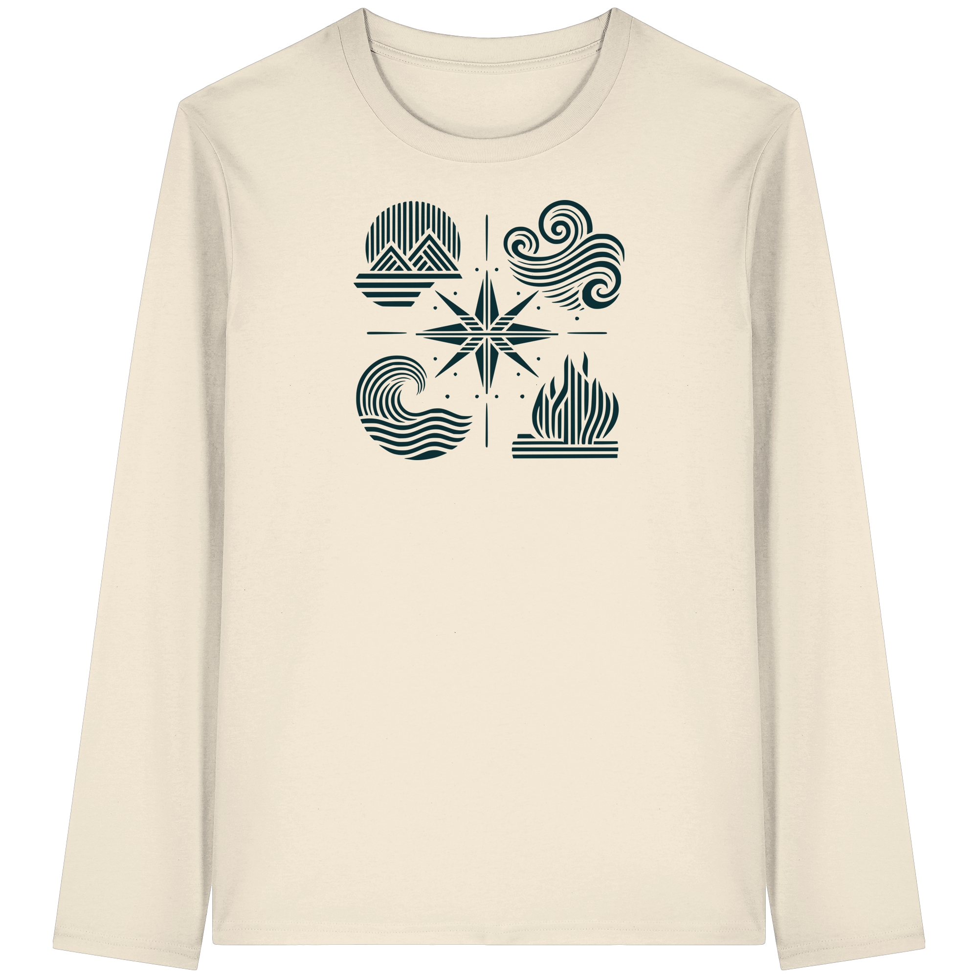 The Four Elements – Nature in Balance 2.0 Kopie - Organic Longsleeve T-Shirt
