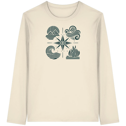 The Four Elements – Nature in Balance 2.0 - Organic Longsleeve T-Shirt