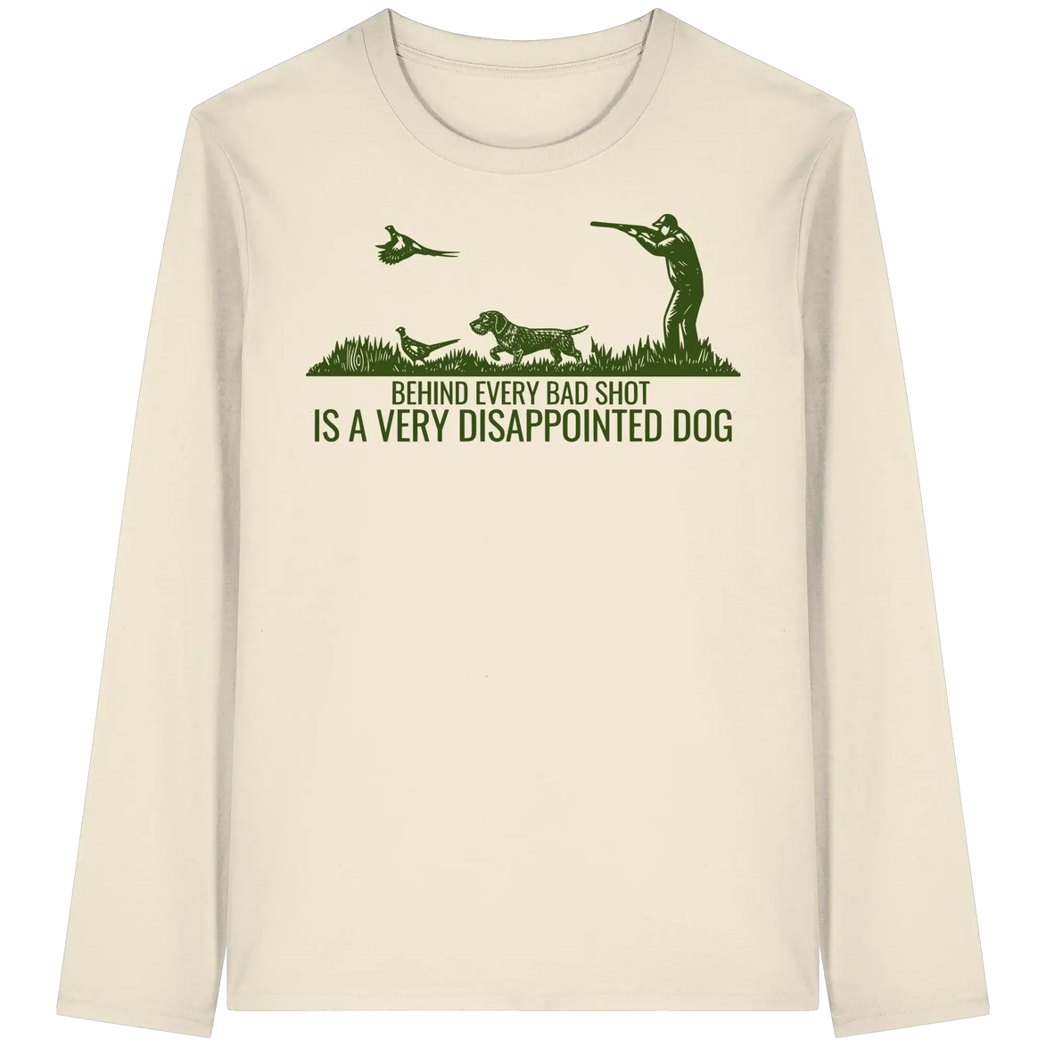 Wirehaired Dachshund – Behind Every Bad Shot Is A Very Disappointed Dog - Organic Longsleeve T-Shirt