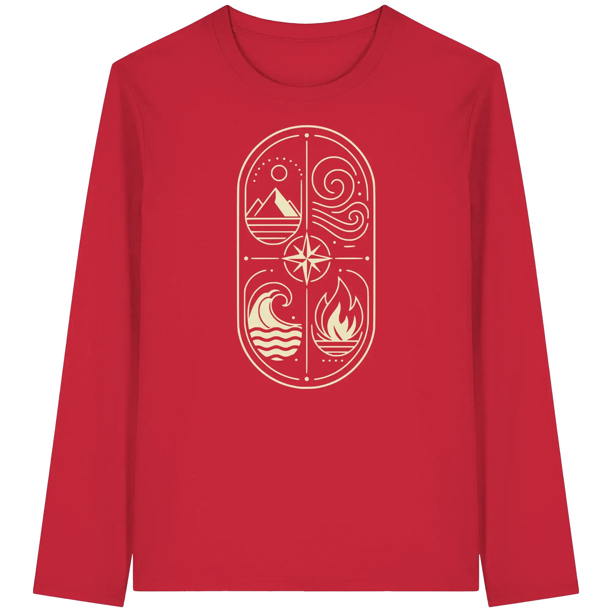 The Four Elements – Nature in Balance 1.0 - Organic Longsleeve T-Shirt