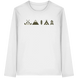 Minimalist Camping Apparel – Canoe, Peaks & Campfire - Organic Longsleeve T-Shirt