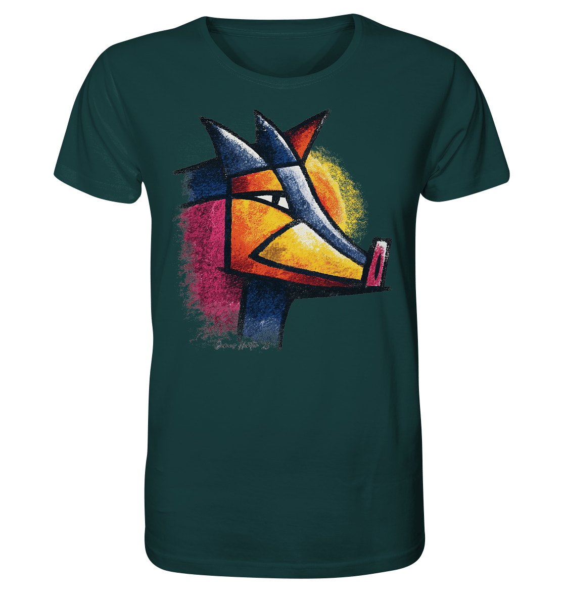 Artistic Wild Boar T-Shirt – Niki de Saint Phalle-Inspired Pop Art Animal Design - Organic Shirt