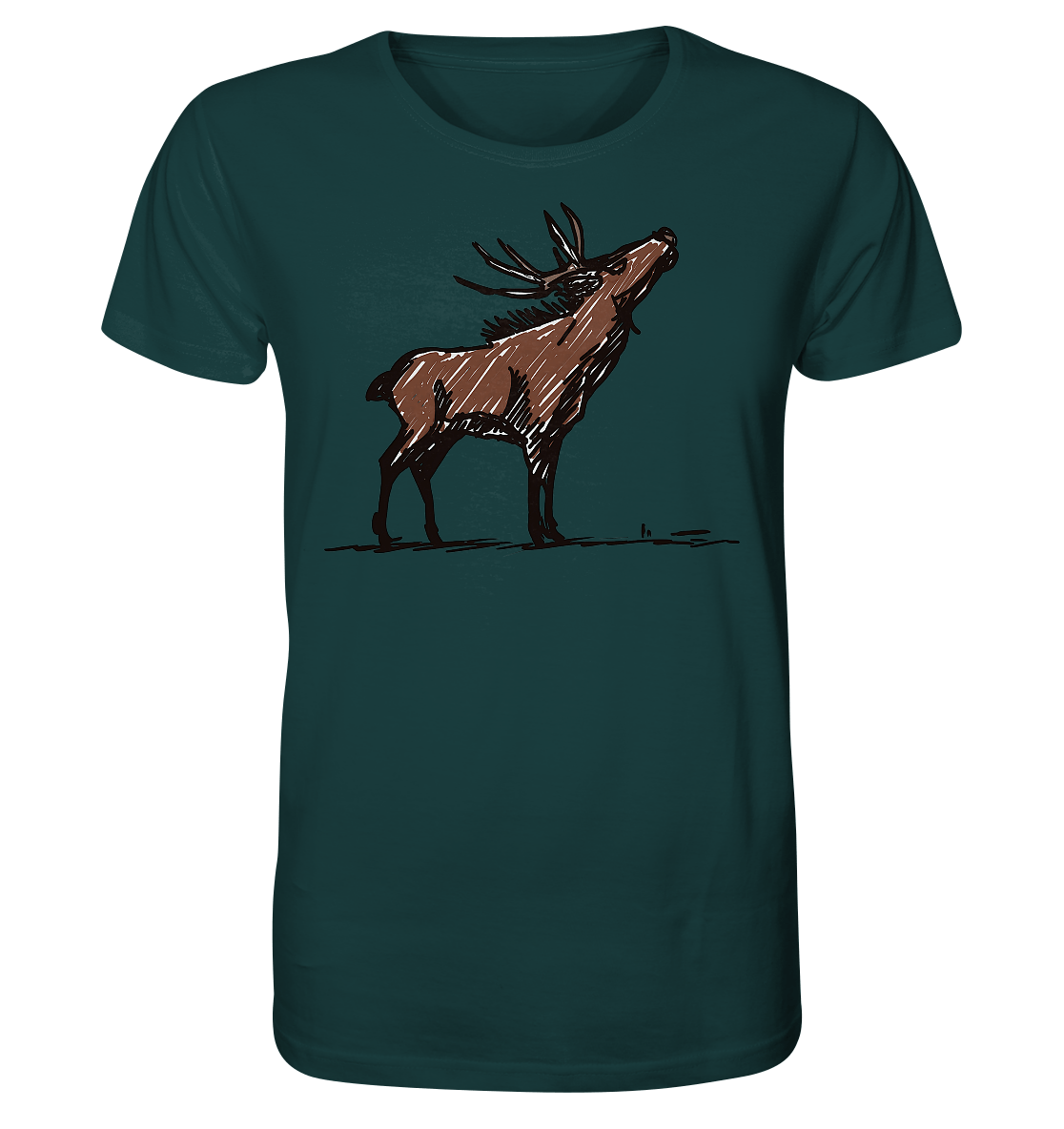 Charming Deer Pencil Design - Organic Shirt