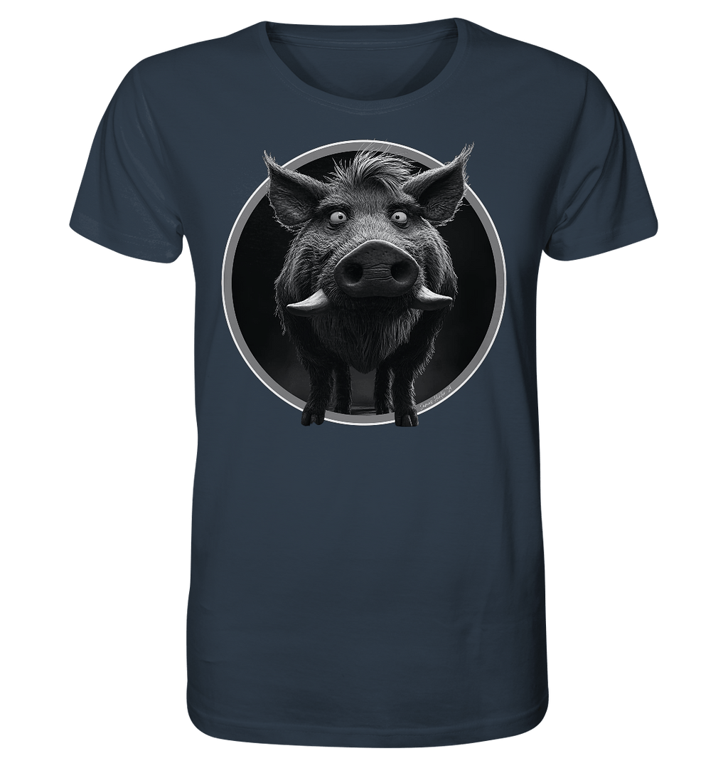 Wildschwein Karikatur - Bio Shirt