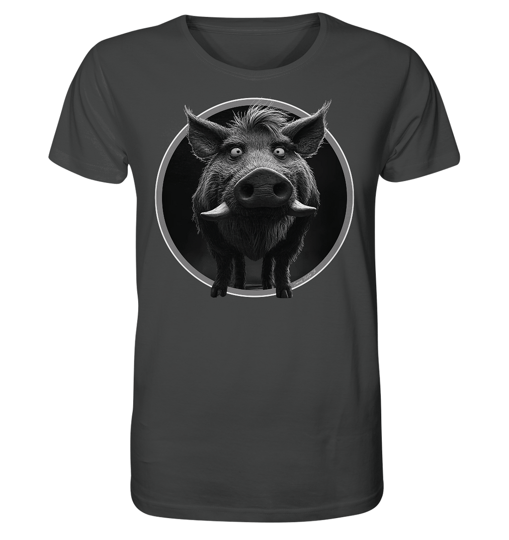 Wildschwein Karikatur - Bio Shirt