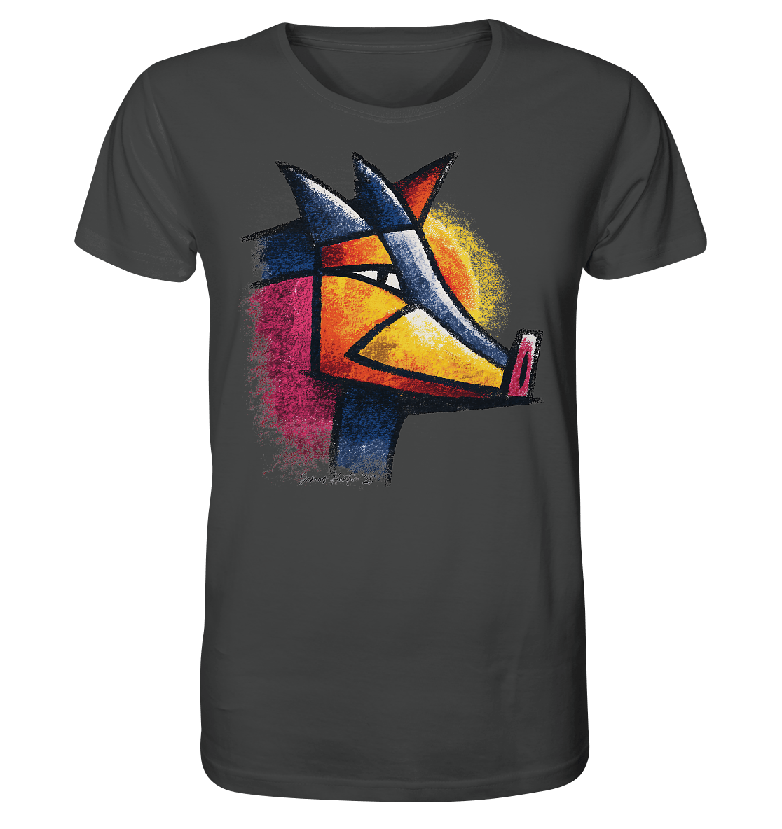 Artistic Wild Boar T-Shirt – Niki de Saint Phalle-Inspired Pop Art Animal Design - Organic Shirt