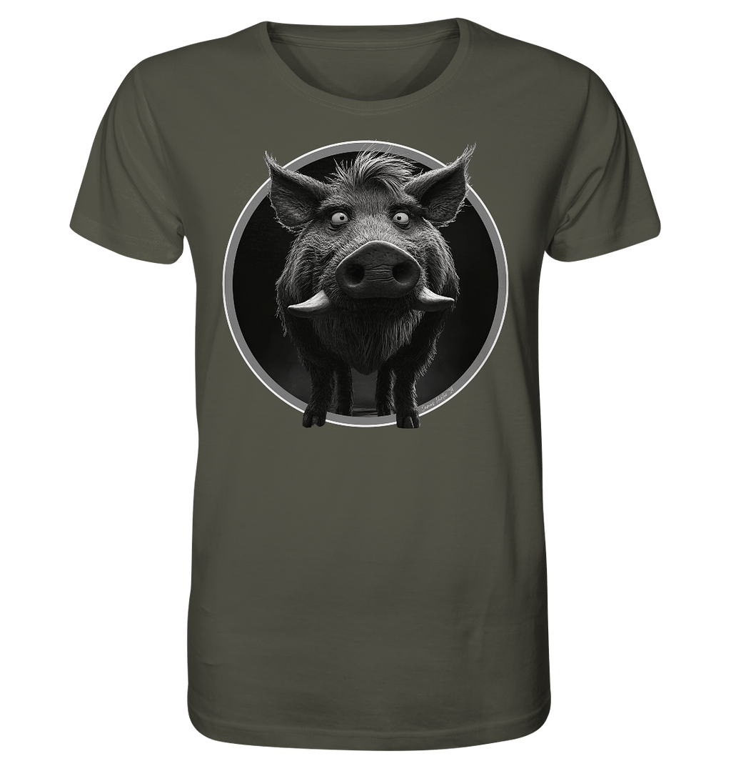 Wildschwein Karikatur - Bio Shirt