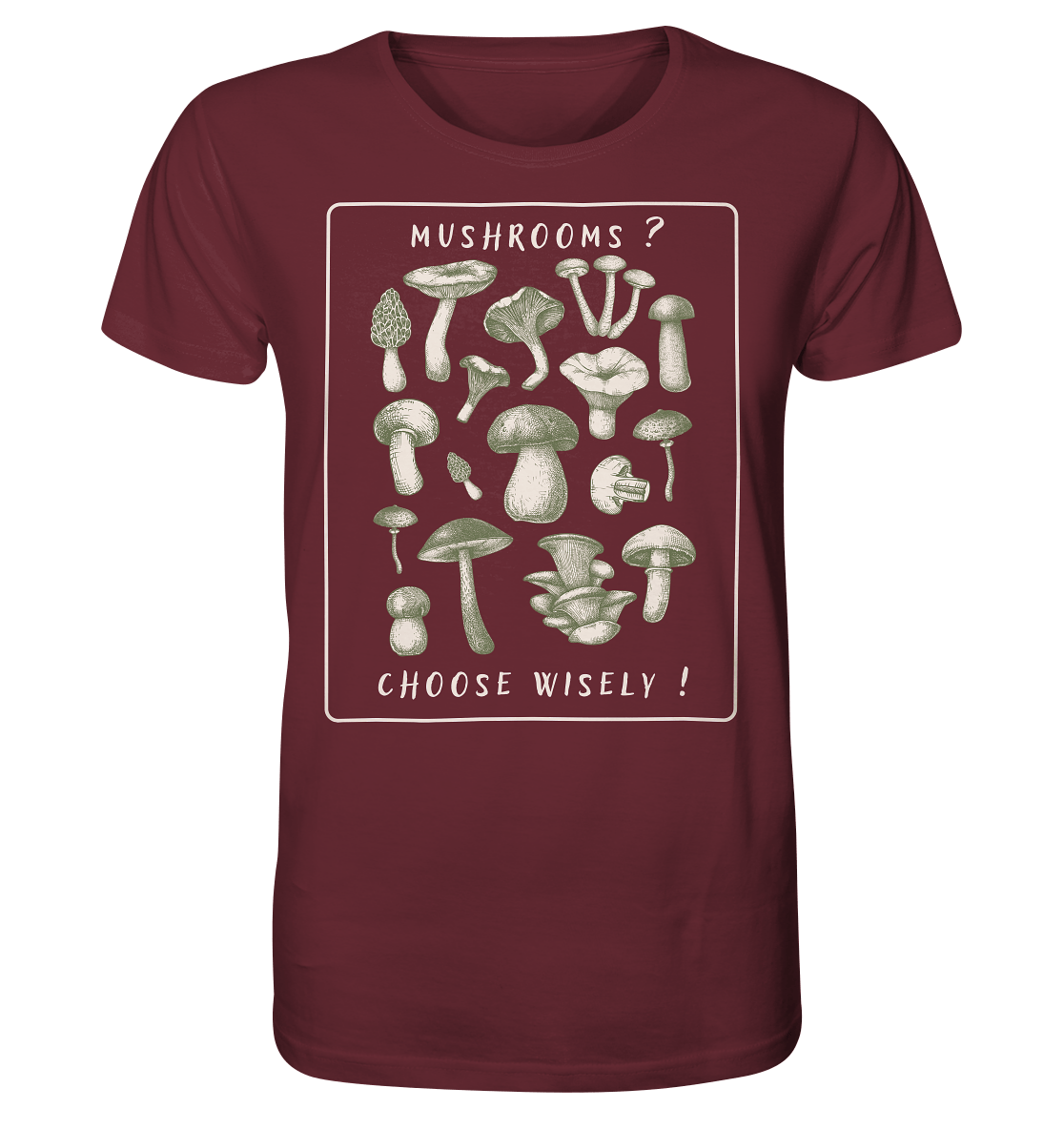 Mushrooms ? Choose Wisely! - Organic Shirt