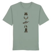 Deer Skull, Rifle & High Seat - Organic Shirt