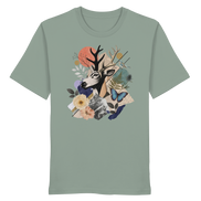 Stag Portrait Collage - Organic Shirt