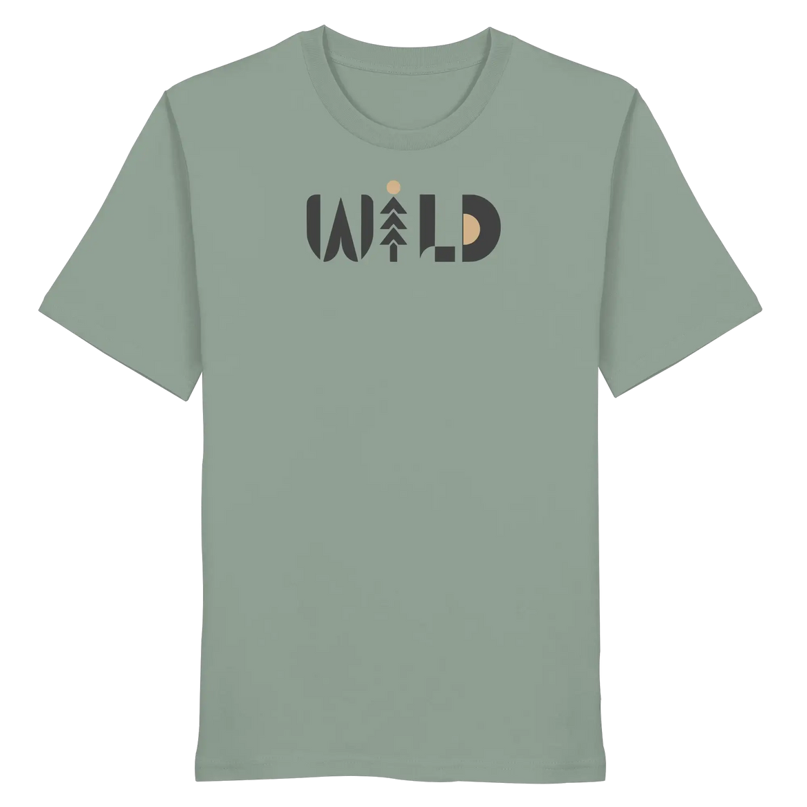 Wild Outdoor Apparel – Retro Pine & Rising Sun Print - Organic Shirt