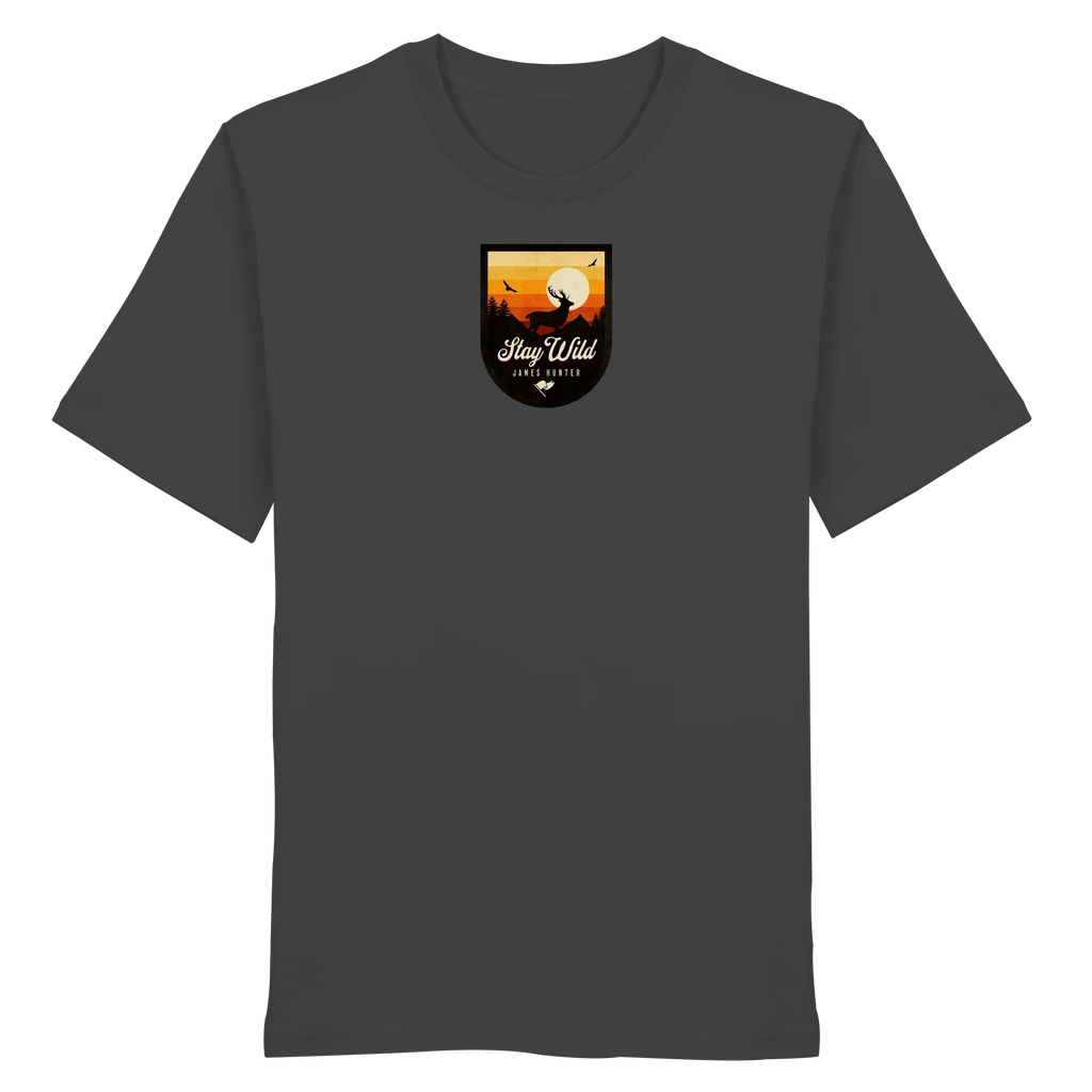 Stay Wild – Sunset Deer Badge - Organic Shirt