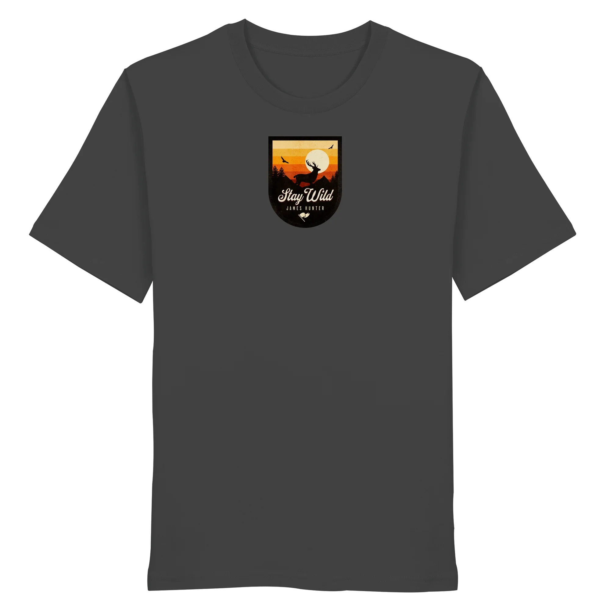 Stay Wild – Sunset Deer Badge - Organic Shirt