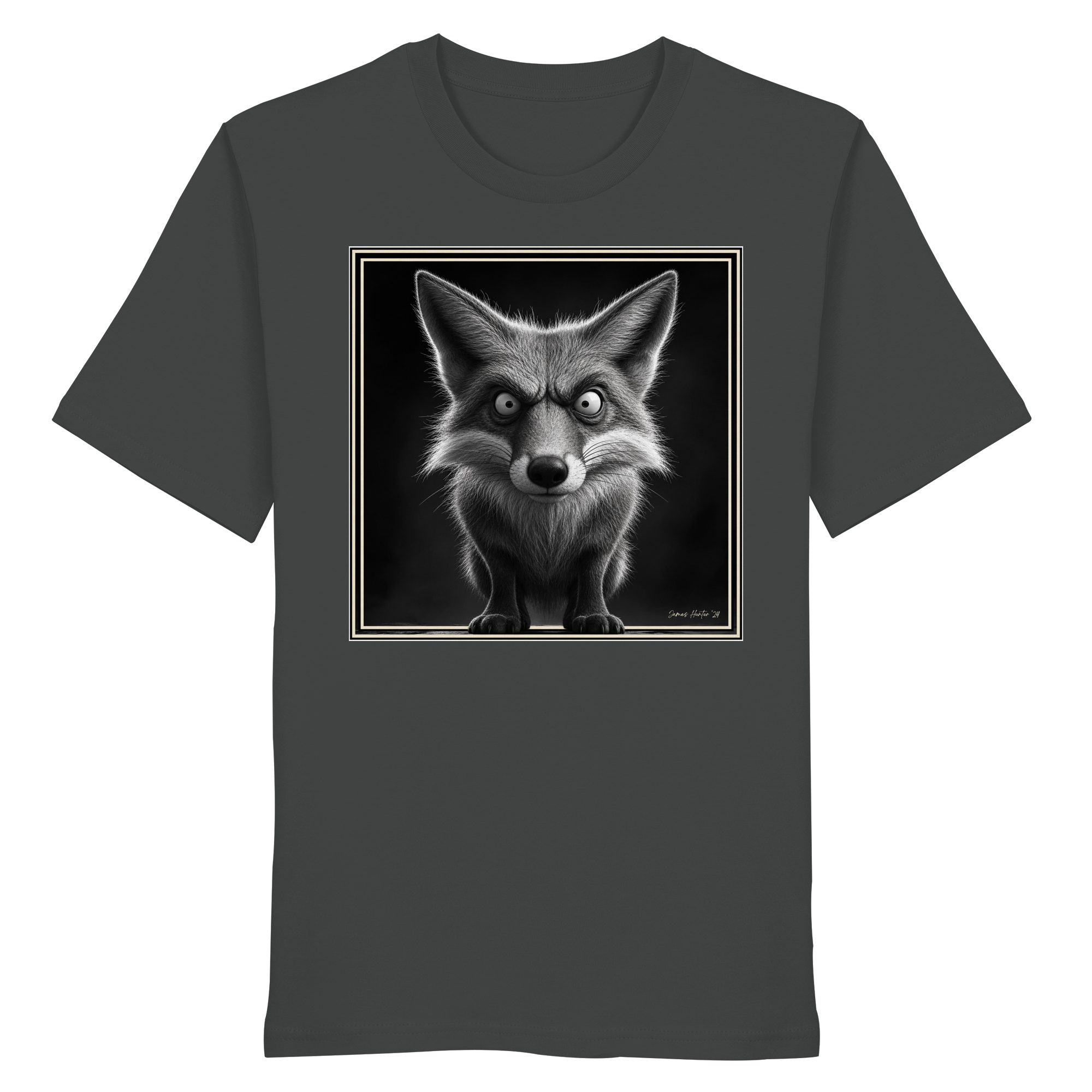 Grumpy Fox Caricature | James Hunter - Organic Shirt