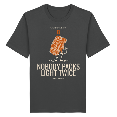 Rule 08 — Nobody Packs Light Twice - Organic Shirt
