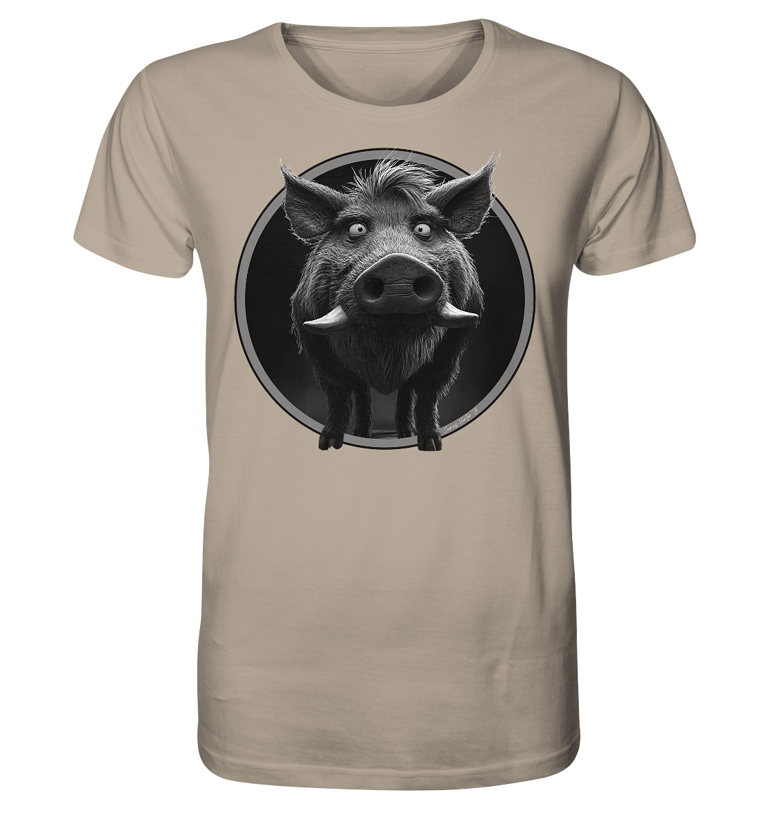 Caricature de sanglier - T-shirt bio