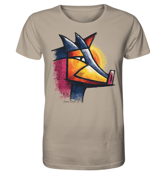 Artistic Wild Boar T-Shirt – Niki de Saint Phalle-Inspired Pop Art Animal Design - Organic Shirt