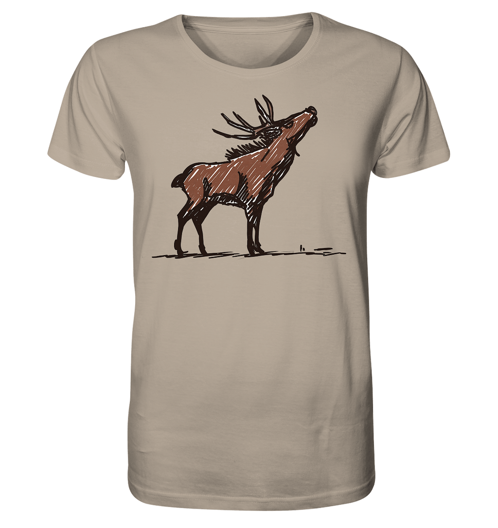Charming Deer Pencil Design - Organic Shirt