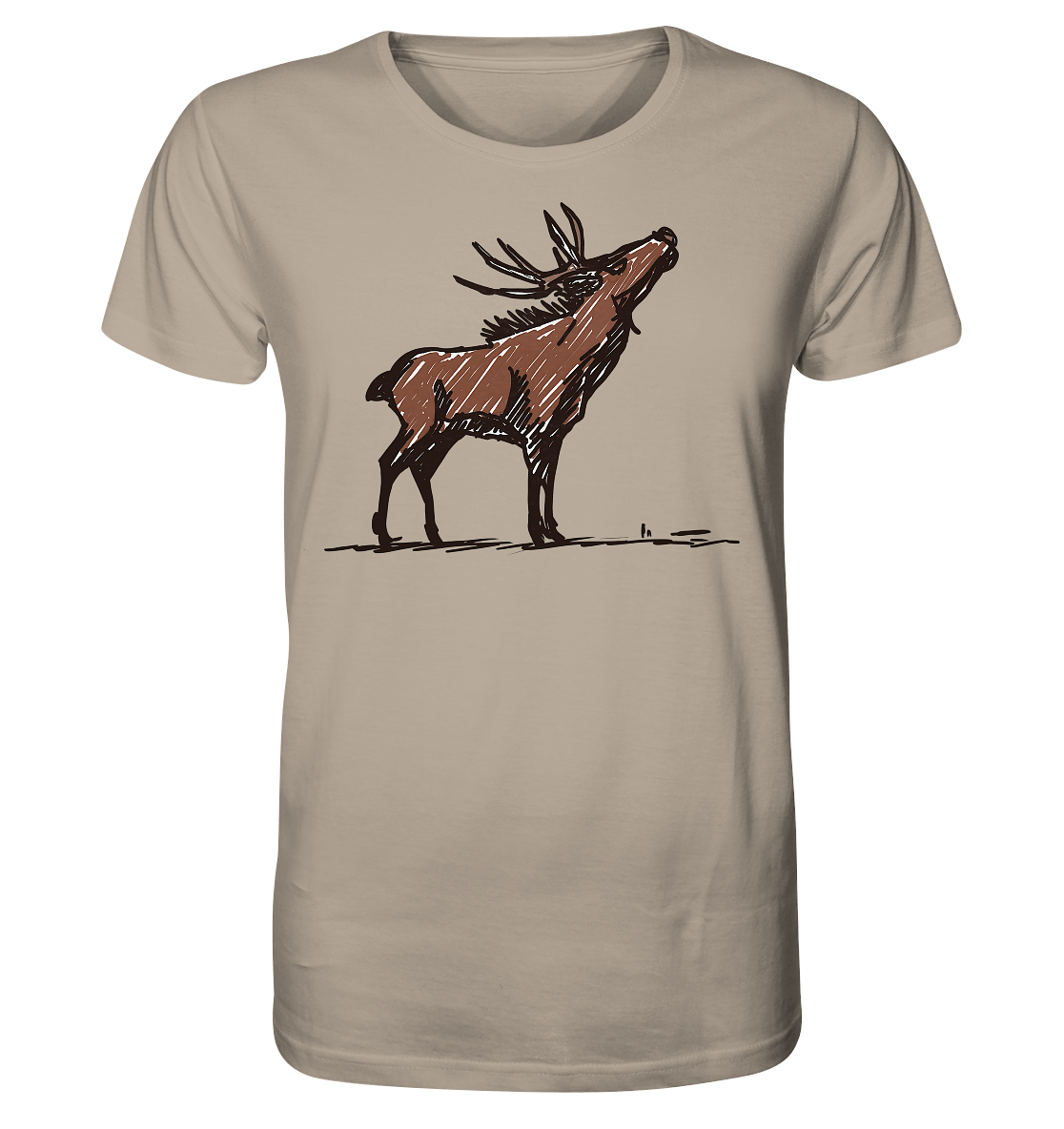 Charming Deer Pencil Design - Organic Shirt