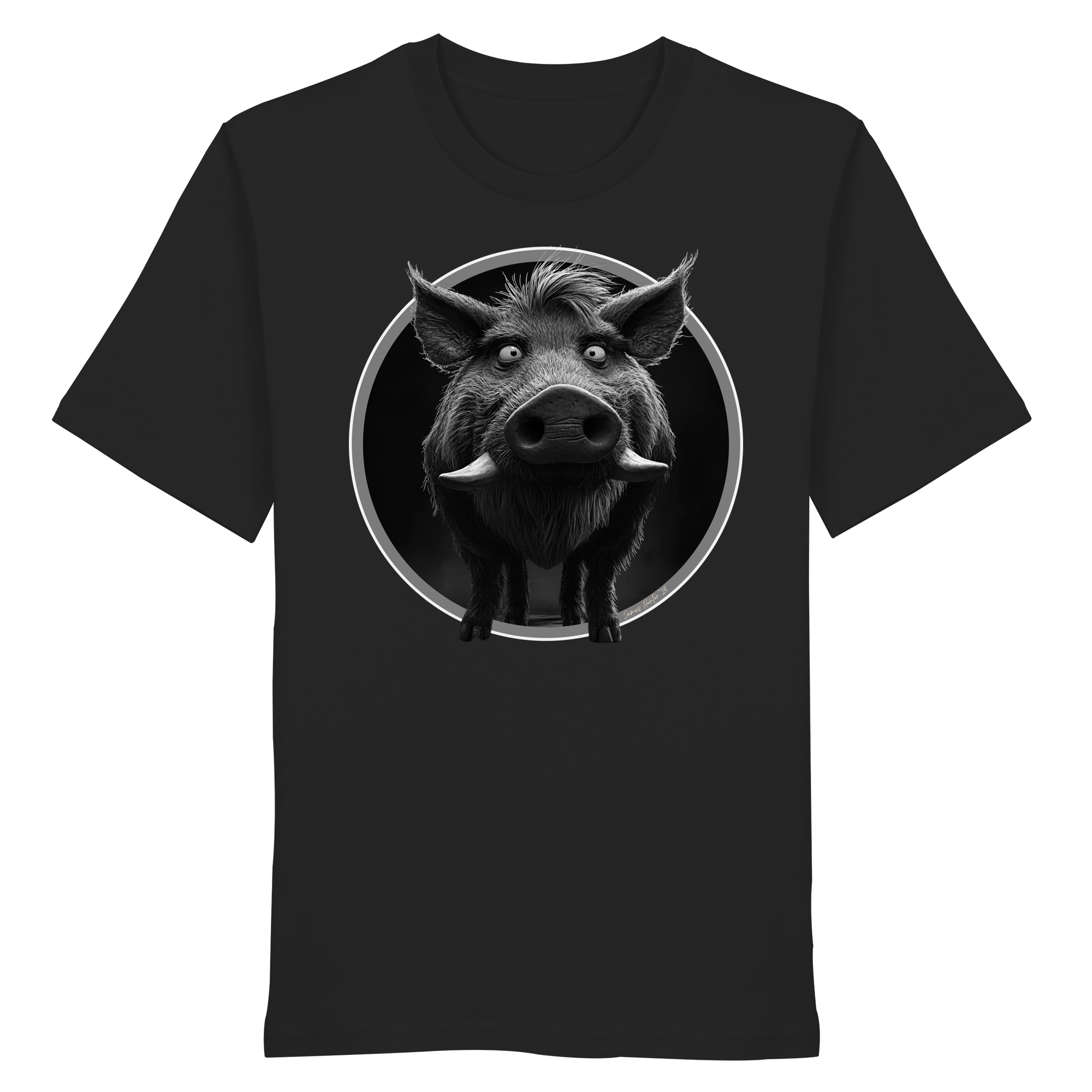 Caricature de sanglier - T-shirt bio