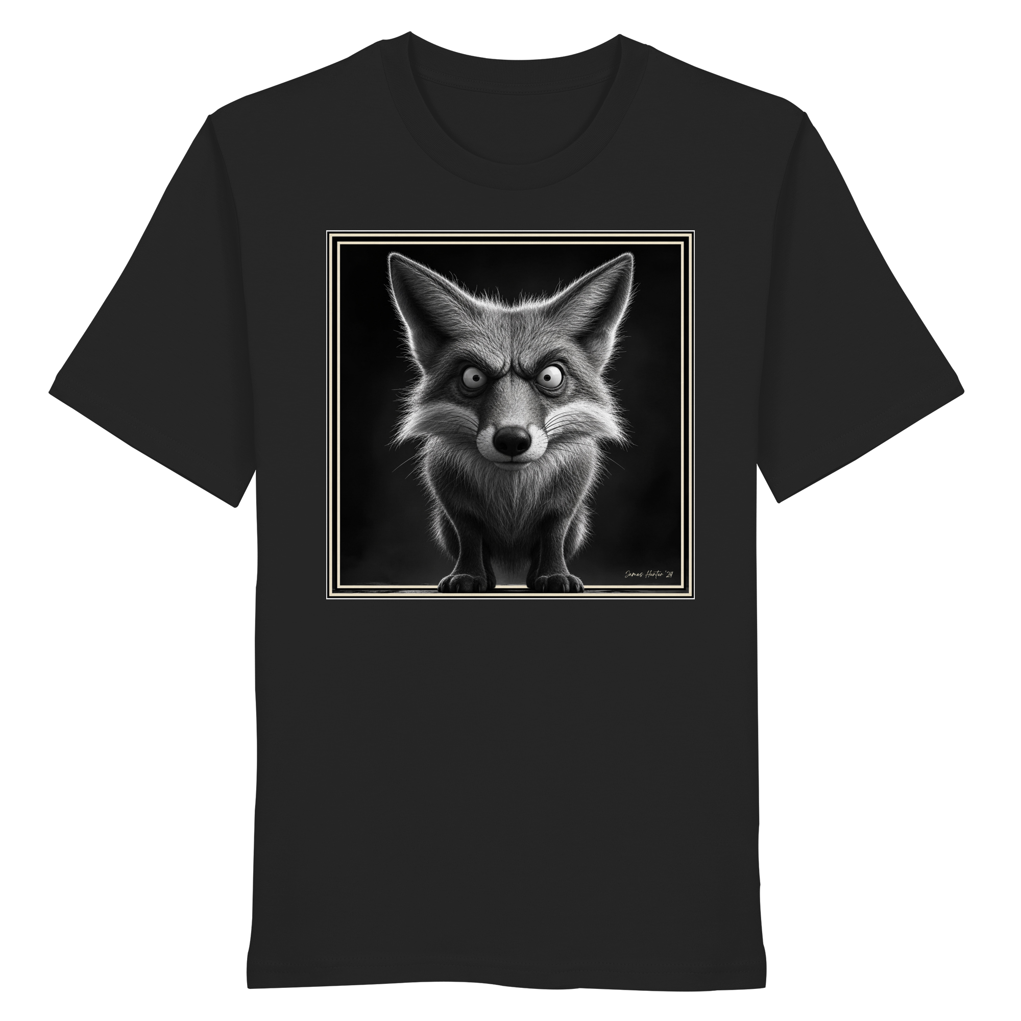 Grumpy Fox Caricature | James Hunter - Organic Shirt