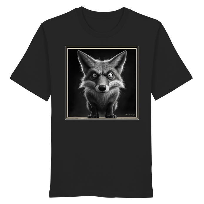 Grumpy Fox Caricature | James Hunter - Organic Shirt