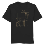 Golden Stag Line Art - Organic Shirt