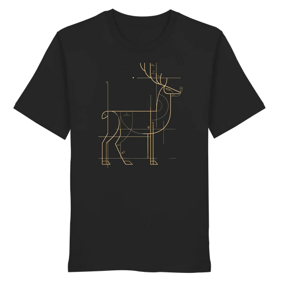 Hirsch Line Art – Bio-Shirt