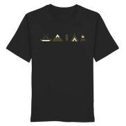 Minimalist Camping Apparel – Canoe, Peaks & Campfire - Organic Shirt