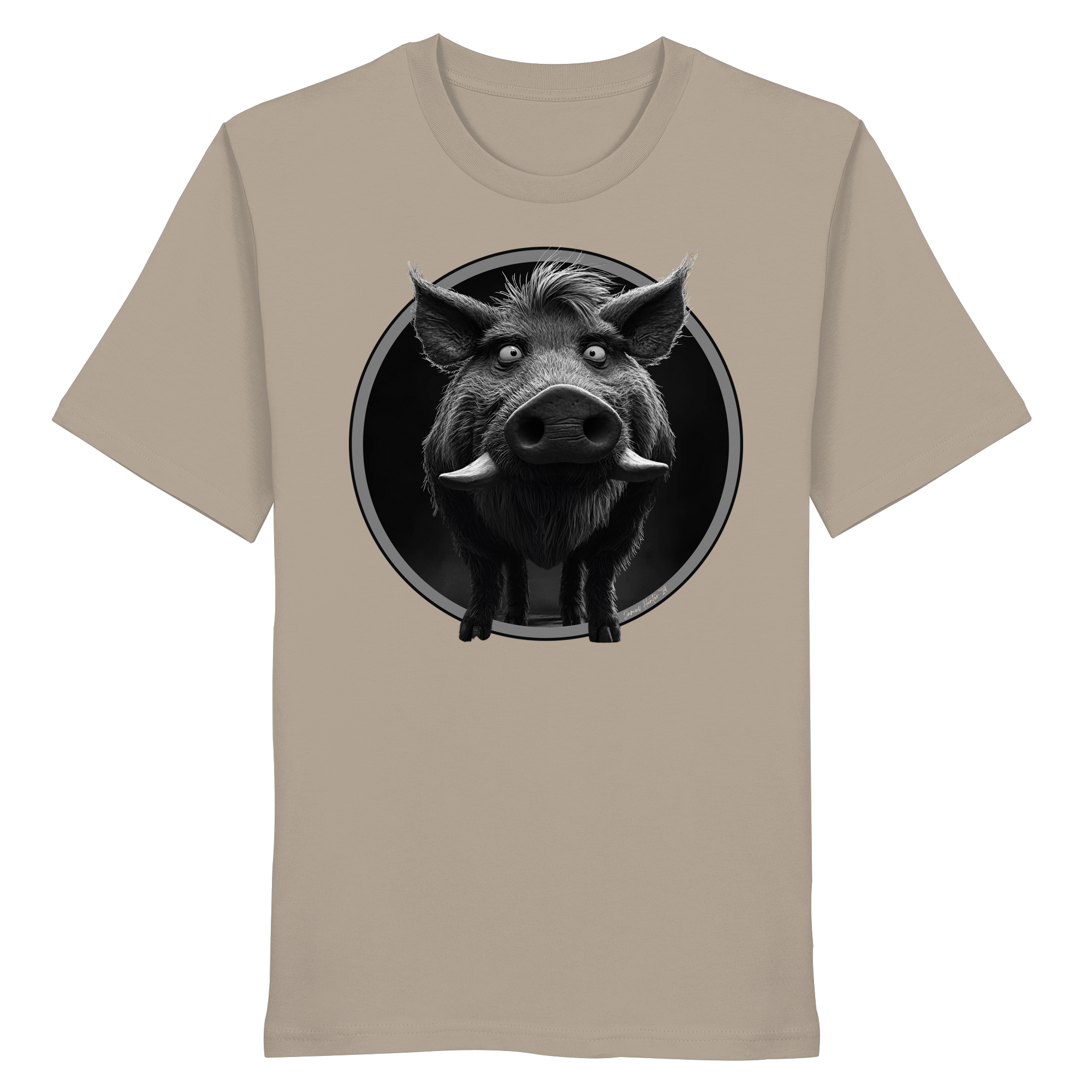 Caricature de sanglier - T-shirt bio
